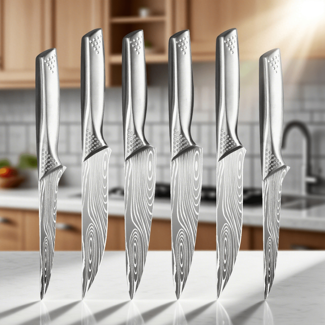 Cuchillo de carne de oveja para matar cerdos, corte de verduras, carne de acero completo, corte de carne, corte de carne, corte de tres piezas, corte de hueso y corte de carne.