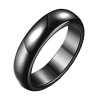 Magnetic glossy black fashionable ring, on index finger