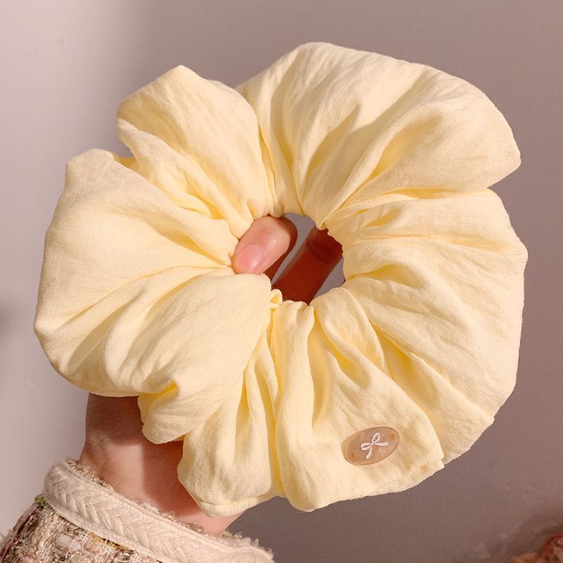 1#밝은 노란색 머리끈 약 16cm