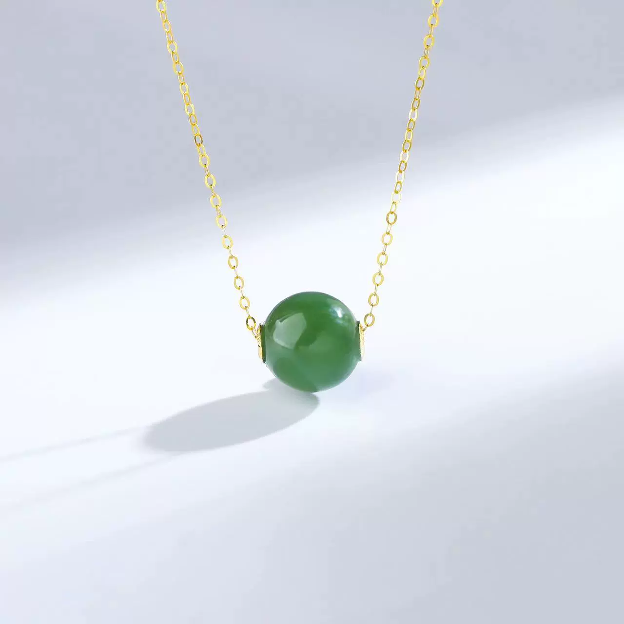 Нога золото 999 Новый Hetian Нефритовая яшма паспарту золотое ожерелье женское ожерелье простого дизайна живые взрывы