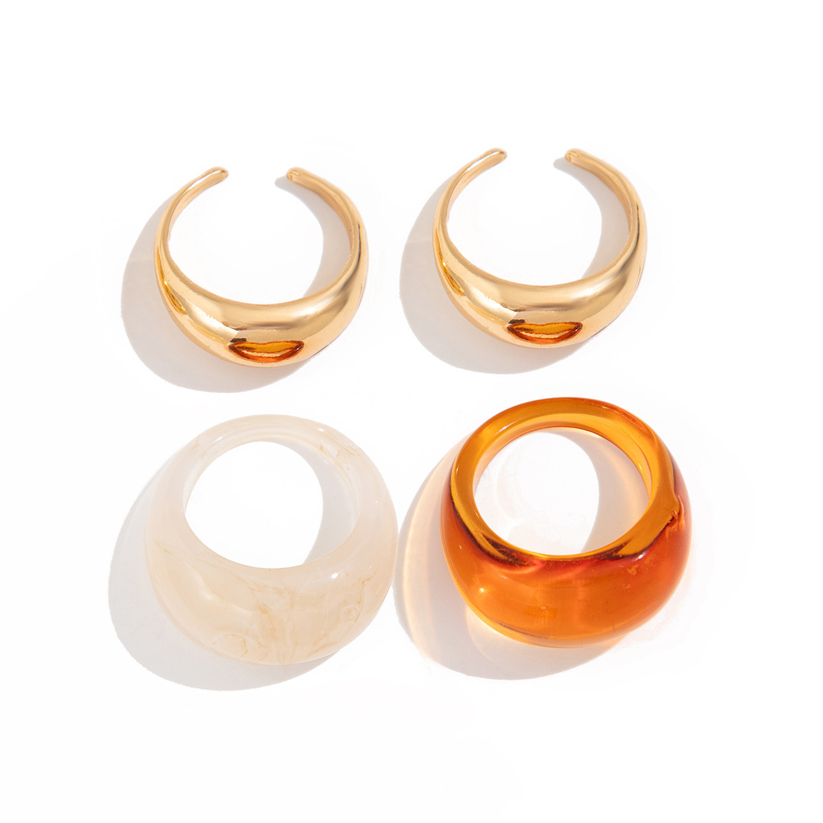 Simple Style Classic Style Alloy Resin Geometric Plating Women's Rings display picture 7