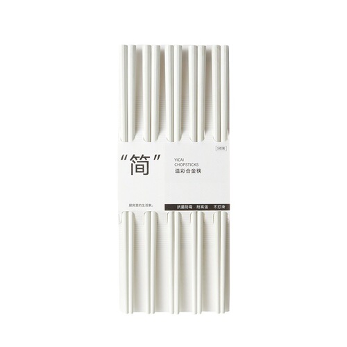 Chopsticks for household use, high temperature resistant, non-slip, anti-mold, one chopstick per person, high-looking alloy chopsticks, hotel kitchen tableware wholesale