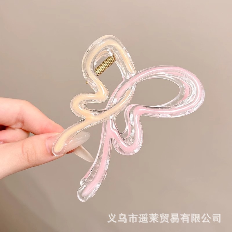 咖色磨砂抓夹女2025年新款发夹后脑勺大号发量多鲨鱼夹子发卡头饰|undefined