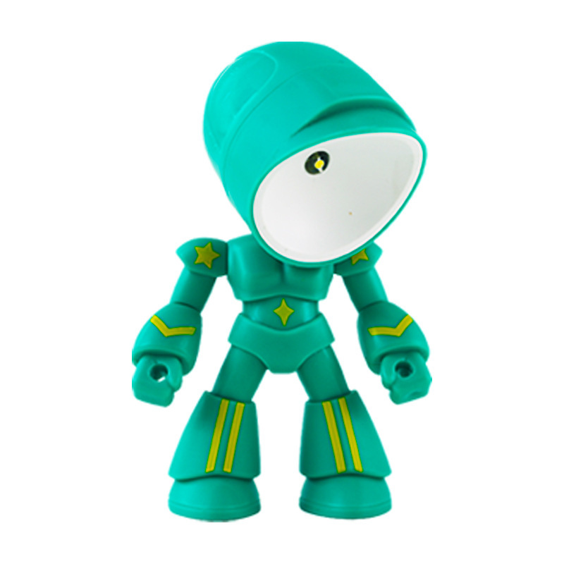 ミニスタンドのデスクトップの小さな置物夜灯ロボットの手作り創意的な男の子のおもちゃの子供の誕生日プレゼント|undefined