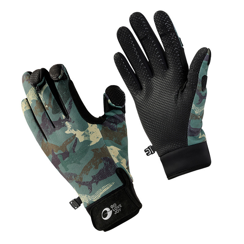 Guantes de Pesca sin Dedos DB68 Antideslizantes con Pantalla Táctil