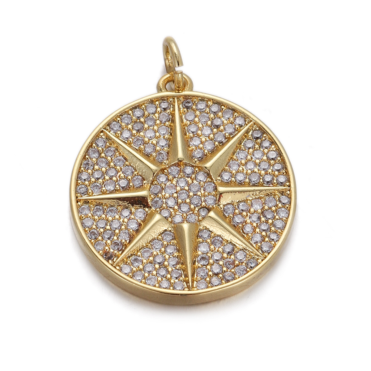 Party Occasion Copper Material Color Block, Starry Sky, Moon Pattern 1 Piece Copper Zircon Color Block Starry Sky Moon Pendant DIY Jewelry Accessories Bracelets Earrings