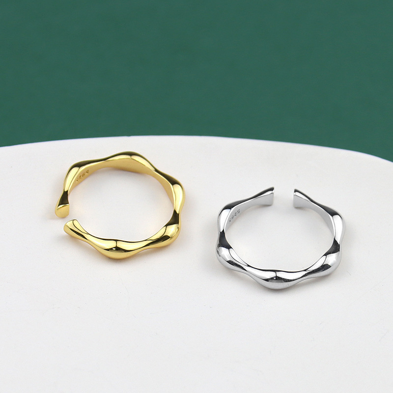 2021 new geometric irregular ring fashion Korean open ringpicture21