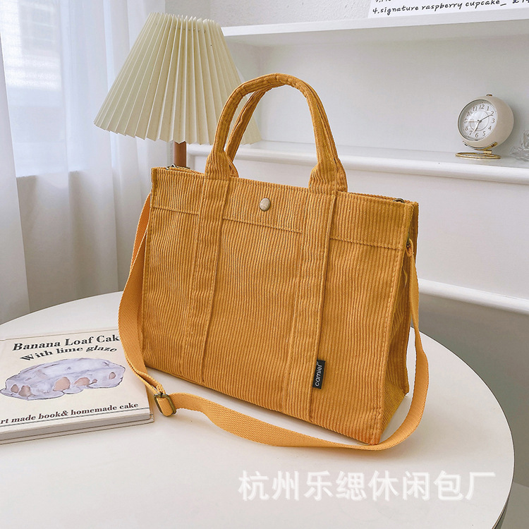 Estilo coreano casual gran capacidad bolsa de compras moda PANA lienzo bolso simple retro artístico bolso de hombro para las mujeres