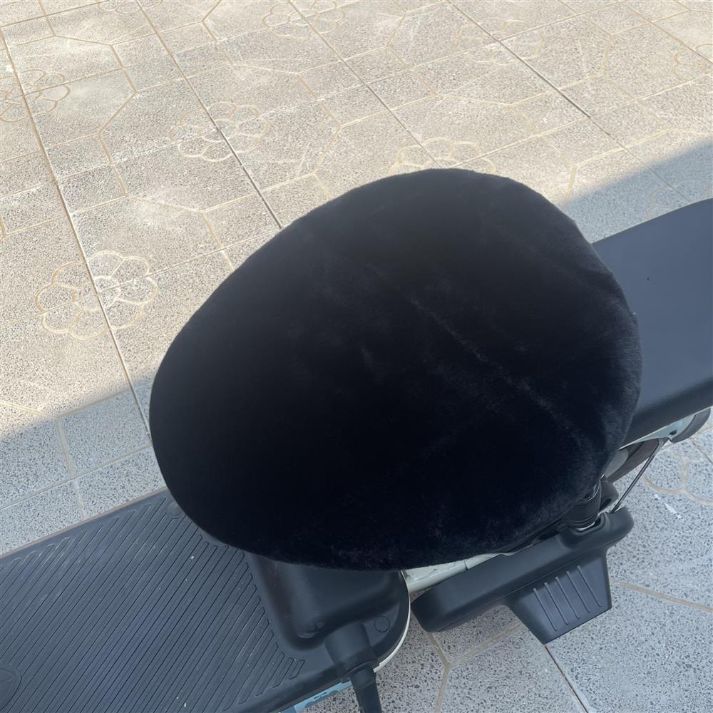 Electric Vehicle Plush Seat Cover Plus Velvet and Thickened Electric Vehicle Seat Cushion Cover Knife Table Bell Emma Warm Electric Vehicle Seat Cushion