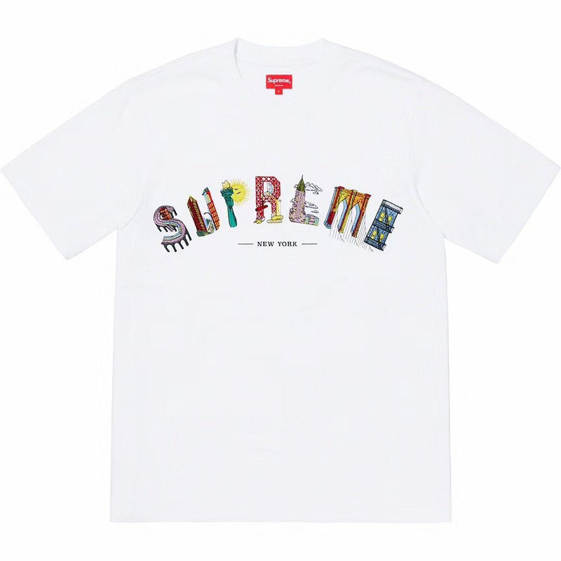 新しいアメリカのトレンディなストリートブランドミラノクロススモーククラシックユニセックスルーズで多用途なレターTシャツ|undefined