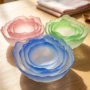 家用跨境渐变色花瓣玻璃碗