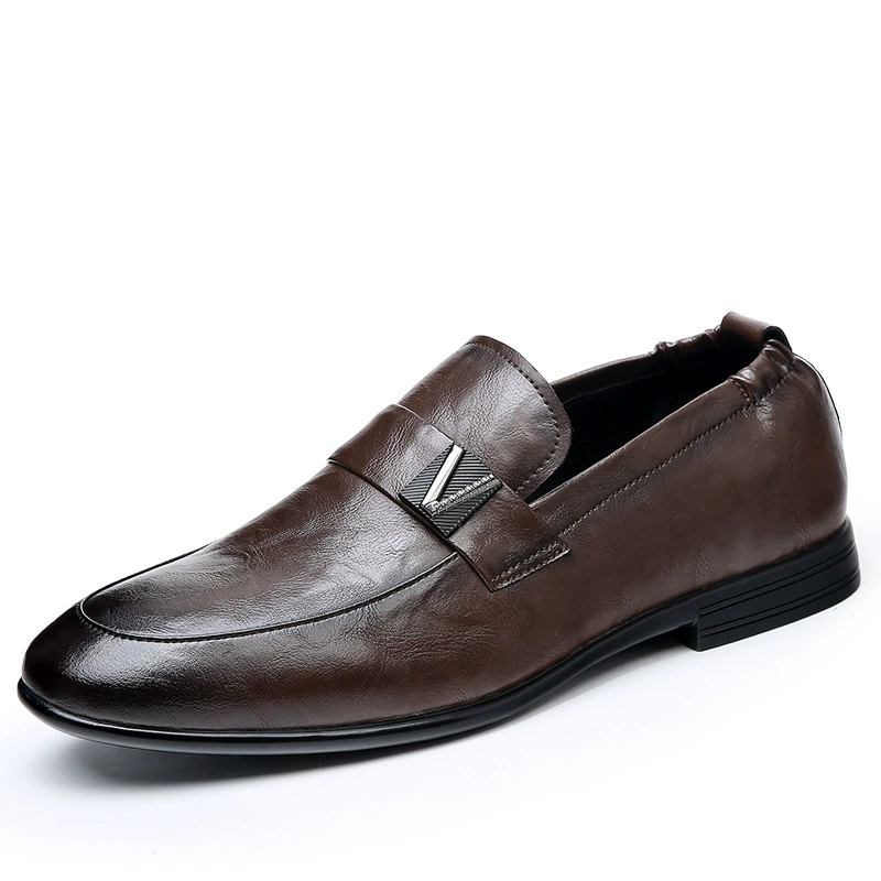 Elite classic suit for leather shoes, wedding shoes for black leather for leisure, soft sole, Korean style