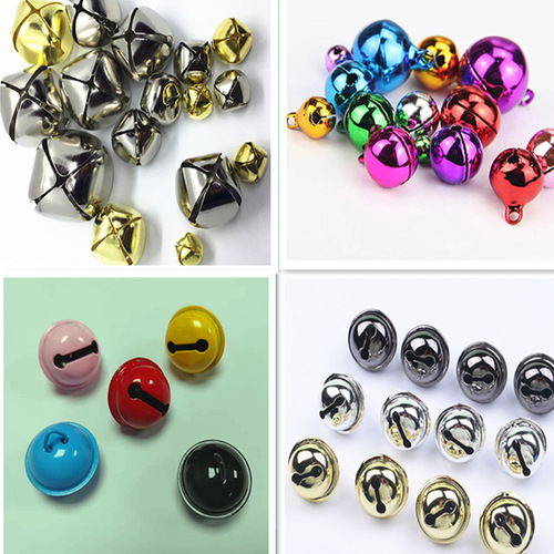 Manufacturer wholesale colorful one-word small bells, red Christmas cross bell pendants, decorative silver copper bells