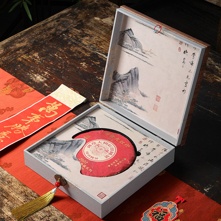 高档普洱茶饼礼盒装空盒通用357g福鼎白茶茶饼黑茶单饼装礼品盒