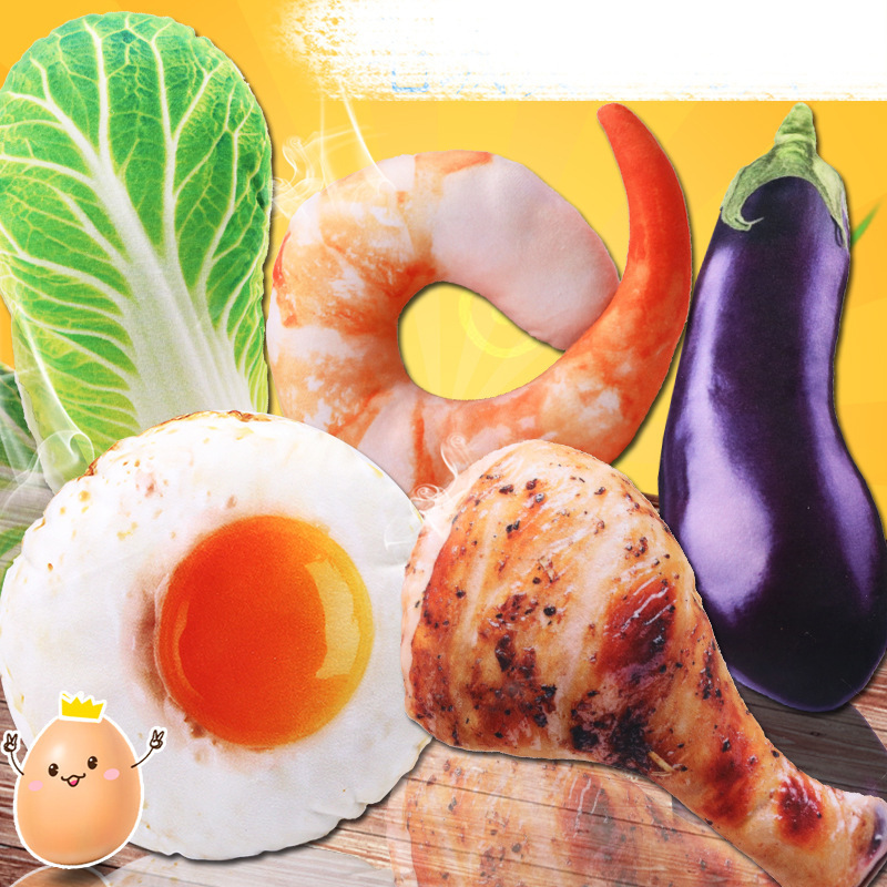 Digital dog factory direct dog toy cat voice banana radish chicken leg pet cat plush toy shrimp