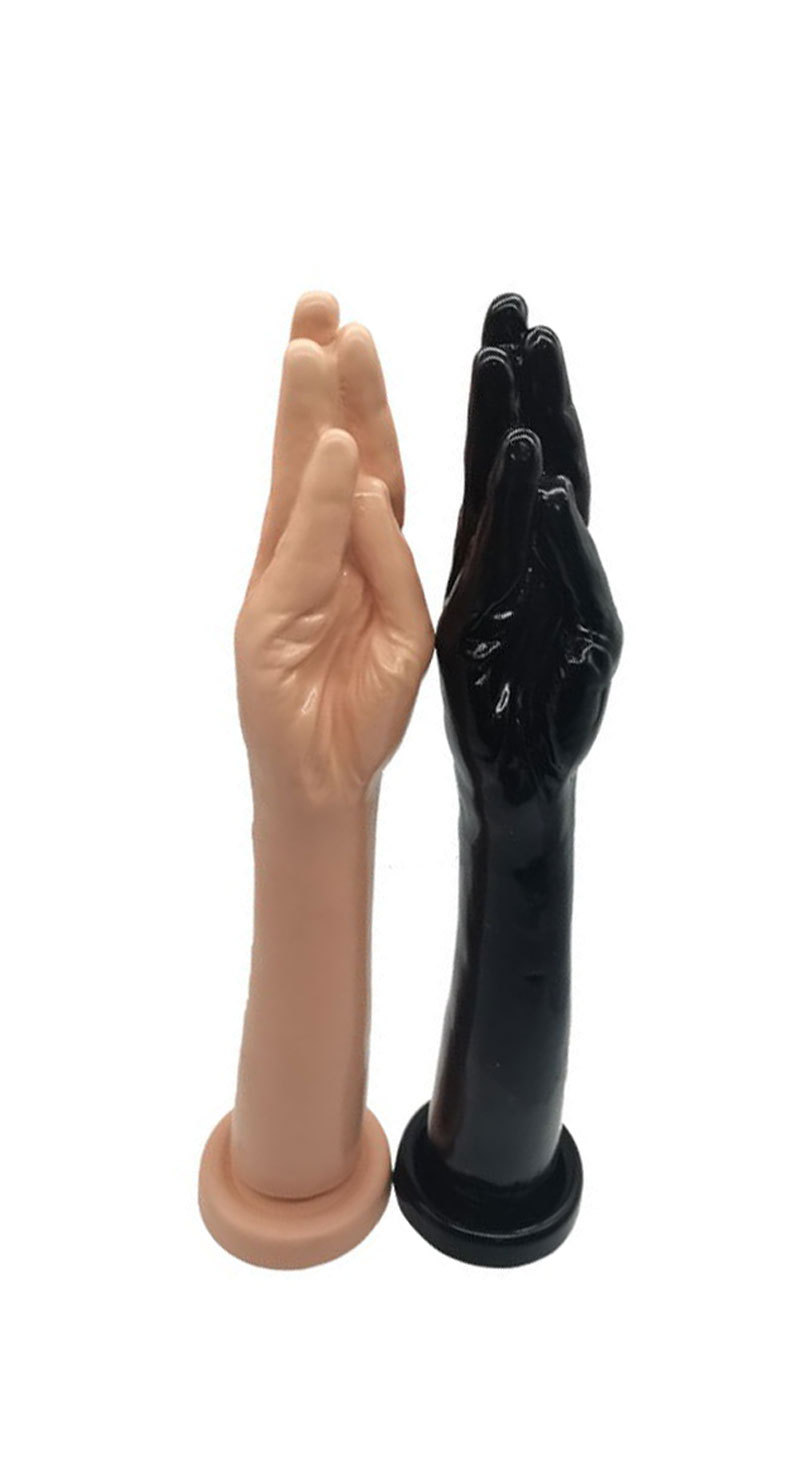 Hand-Shaped Ultra-Thick Anal Plug, High-Simulation PVC Expander Toy, Black — detail image 5