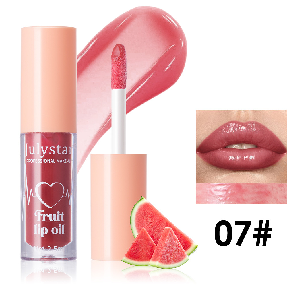 Julystar Fruit-Flavored Mirror Lip Gloss Moisturizing and Hydrating Ten-Color Set Water Gloss Lip Gloss Lipstick Wholesale undefined