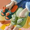 Demi-season slippers indoor, children's non-slip footwear, family style, cotton and linen