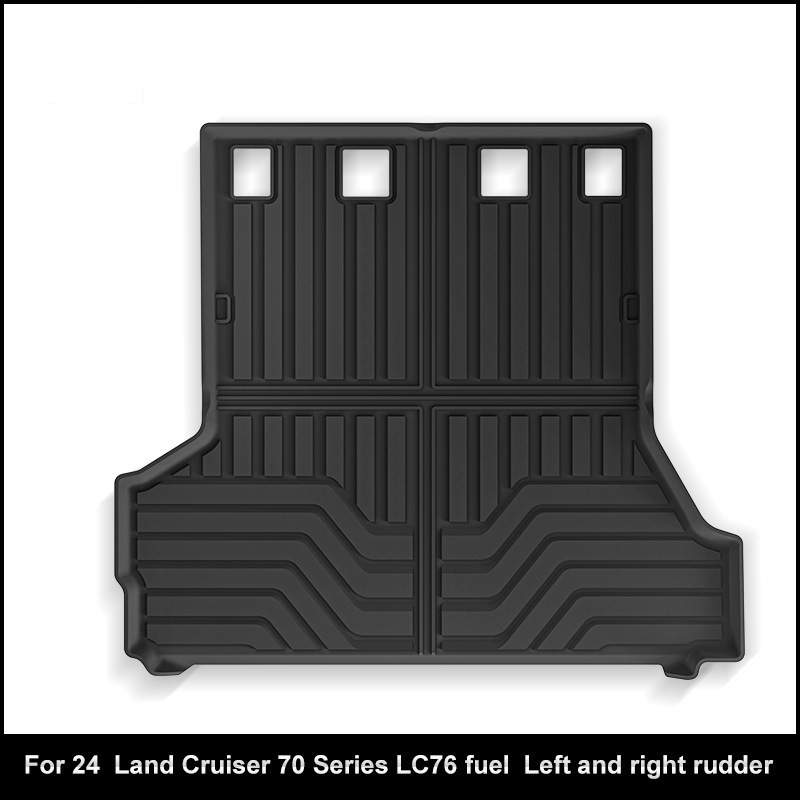 Toyota TPE Trunk Mat for Toyota Land Cruiser 70 Series LC76 2024 (Modelə uyğun ayaqaltı) - 2024-land-cruiser-70-series-lc76-trunk-mat-fuelleft-and-right-rudderopening-w250005349