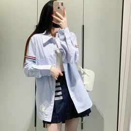 TB女士春秋季夹克衬衫外套休闲百搭男女同款OS夹克衬衫