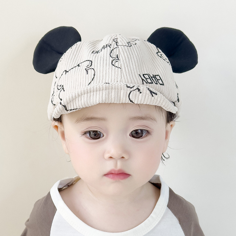 Sombreros para bebés primavera y otoño delgados estilo coreano de moda masculina gorra de lengua de pato bebé adorable gorra de béisbol de algodón para niños pequeños