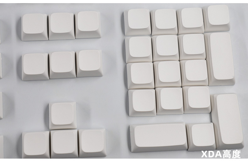 Fabrika PBT malzemeden XDA yüksek normcore beyaz tuş başlığı ışık korumalı 134 tuşlu küçük tam set malzemeli mekanik klavye tuş başlığı