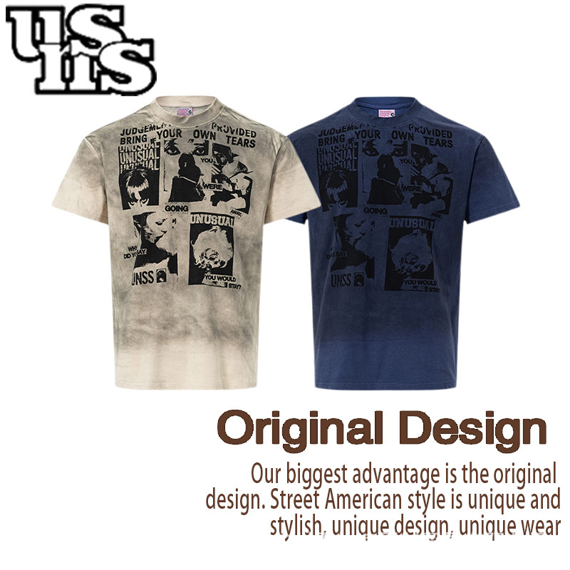 American Retro Style "Rolling Stones" Heavy-Duty Cool-Touch Regular Shoulder-Cut Neckline Waistline-Accentuating Niche Print Short-Sleeve T-Shirt American Retro Style "Rolling Stones" Heavy-Duty Cool-Touch Regular Shoulder-Cut Neckline Waistline-Accentuating Niche Print Short-Sleeve T-Shirt