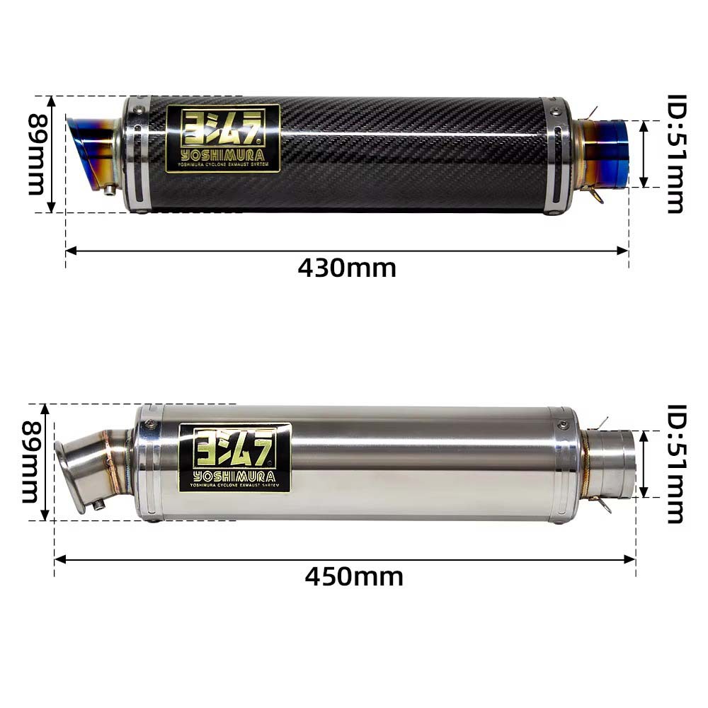 Motorcycle General Yoshimura GP Modified Exhaust Pipe Fried Street Silencer Carbon Fiber Tail Section NINJA250/R3/R6