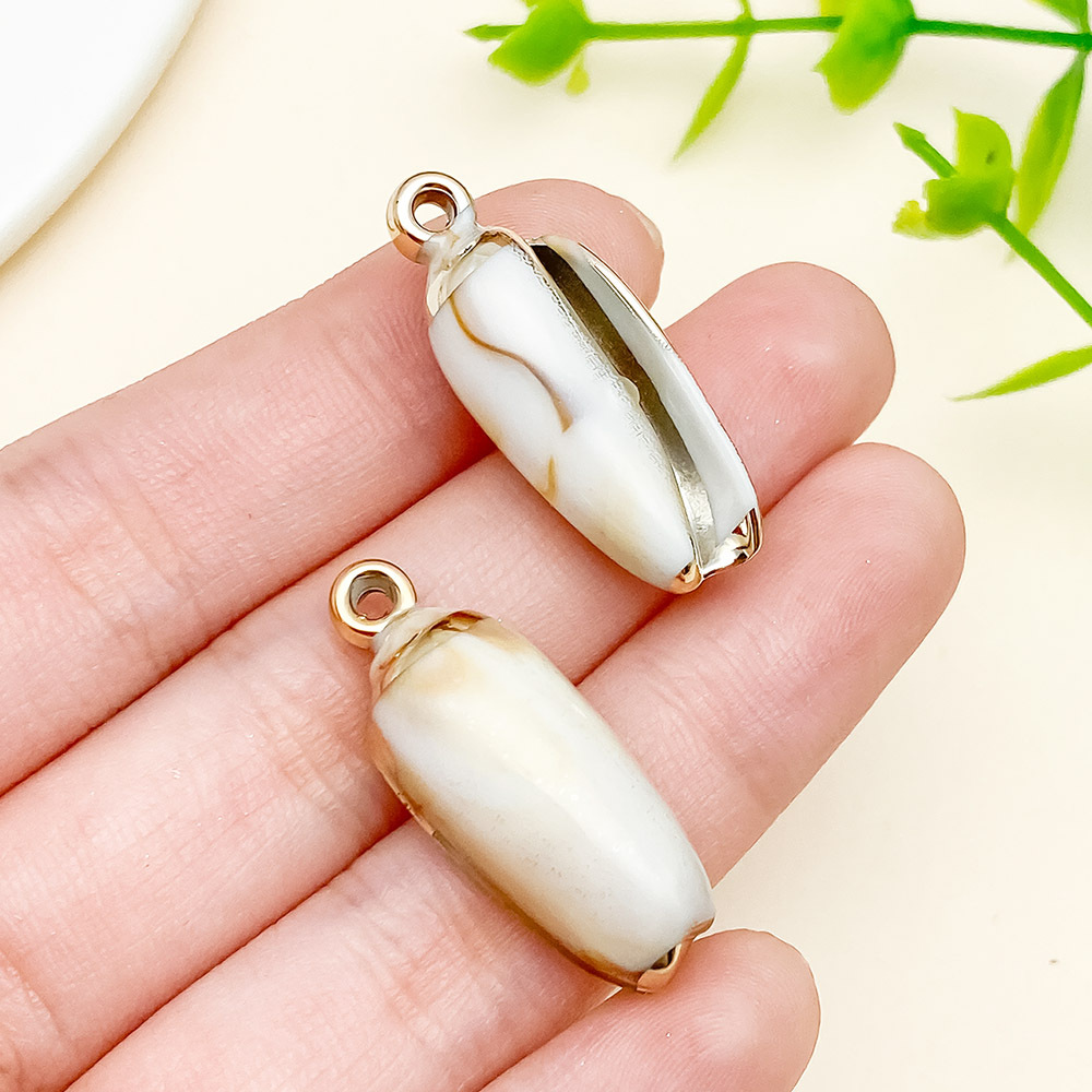 15 galvanizado láser marino oro acrílico imita concha colgante diy hecha a mano collar joyas accesorios image 11