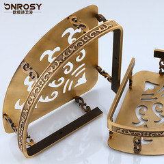 T9J5仿古浴室三角籃牆角衛生間壁掛雙層轉角置物架歐式太空鋁角籃