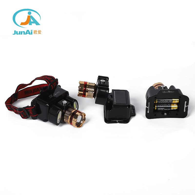 头戴式骑行钓鱼探险灯批发 JA-1910干电池头灯 COD灯珠强光头灯