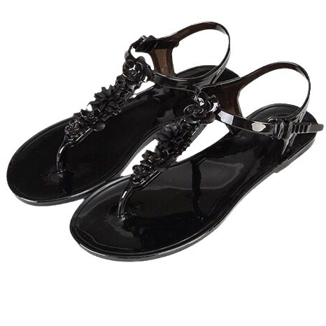 Quality Shoes Summer And T-strap New Sandals Women, Fashionable Casual Flat Floral Flat-heeled Flip-flops For Daily_vogvips.com
