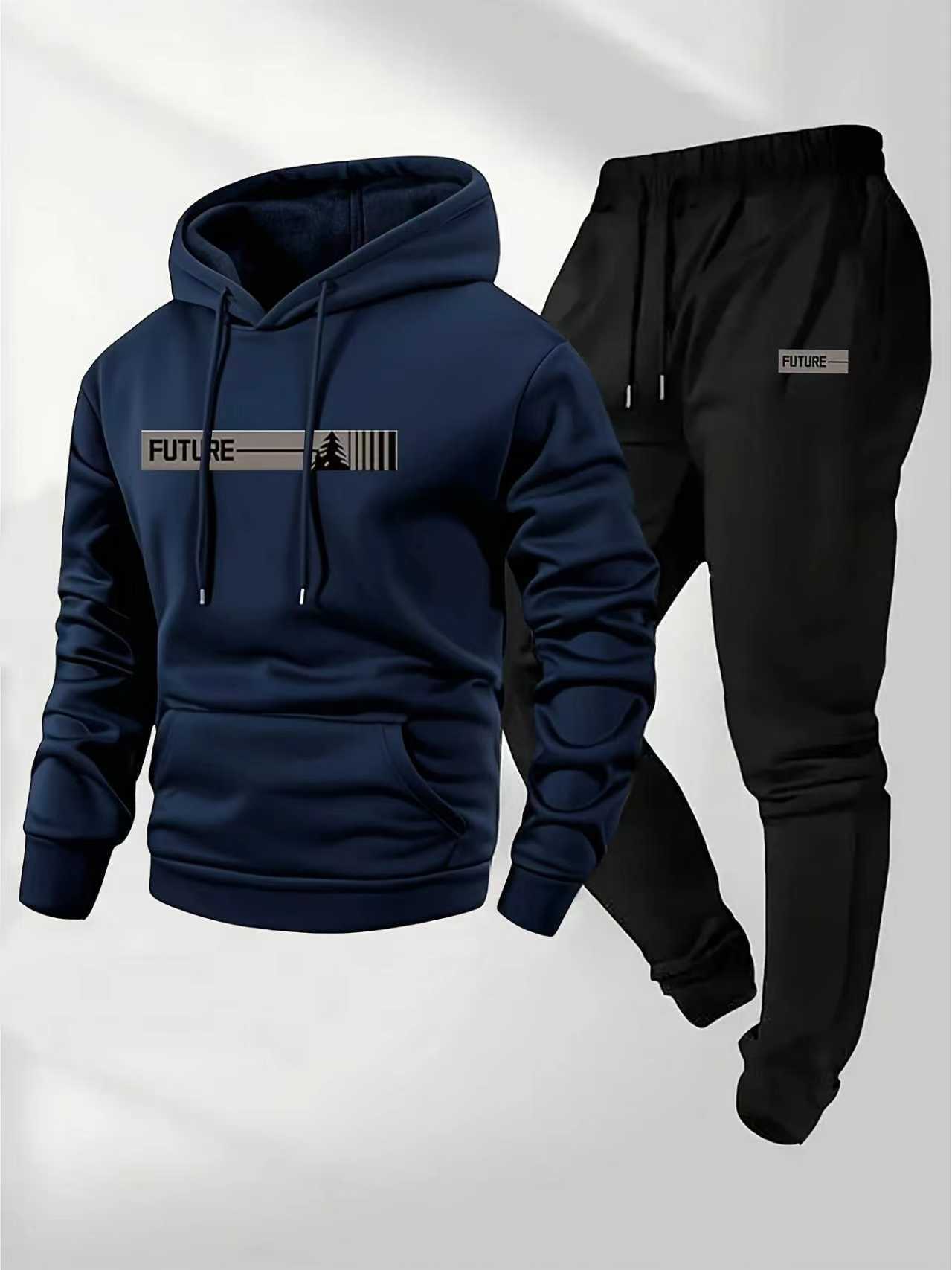 Cross-border nuevo estilo casual de moda para hombres y mujeres suéter impresa sudadera y trajes deportivos de cuerda de tracción Europa y América