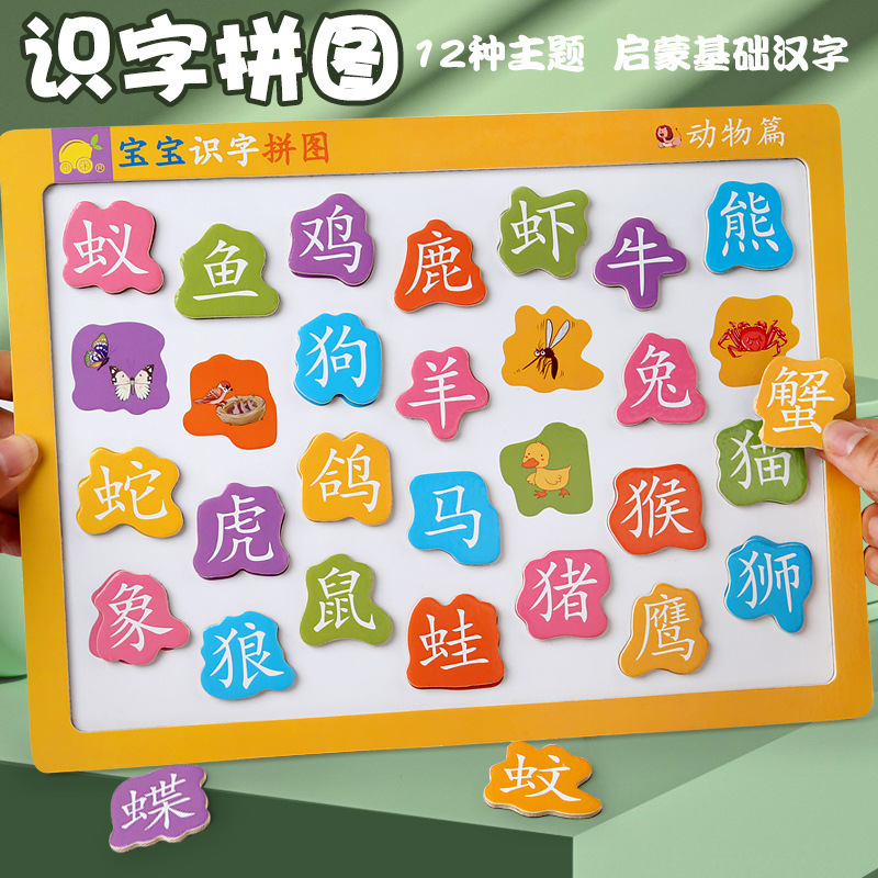 Ver imágenes, alfabetización, rompecabezas magnéticos, iluminación para bebés, alfabetización, ayudas didácticas Montessori para niños, educación temprana para niños, juguetes magnéticos educativos