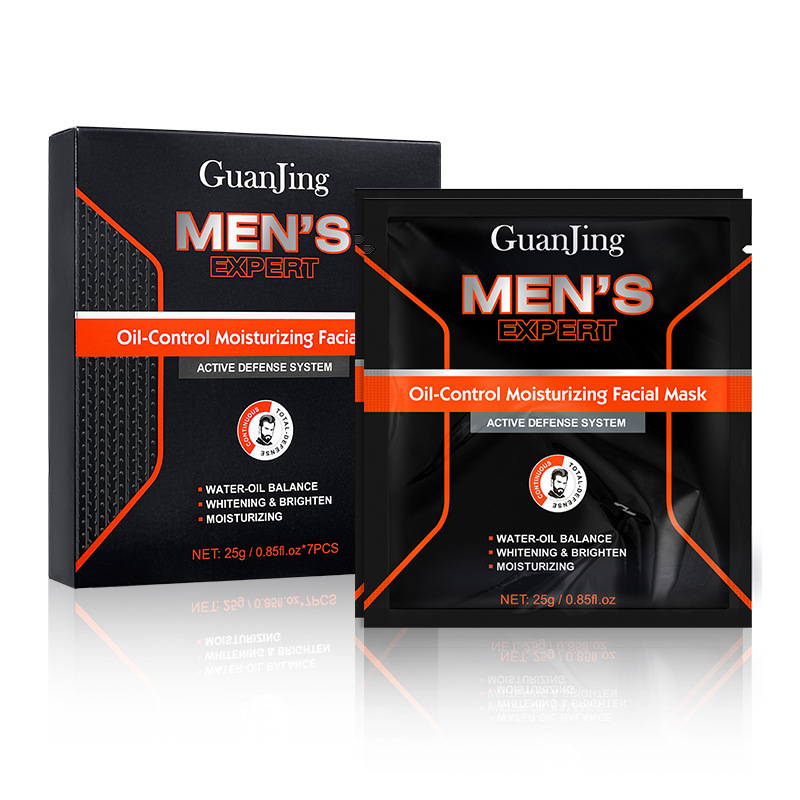 Bamboo GuanJing Men's Charcoal Moisturizing&Brightening facial mask_voghion.com