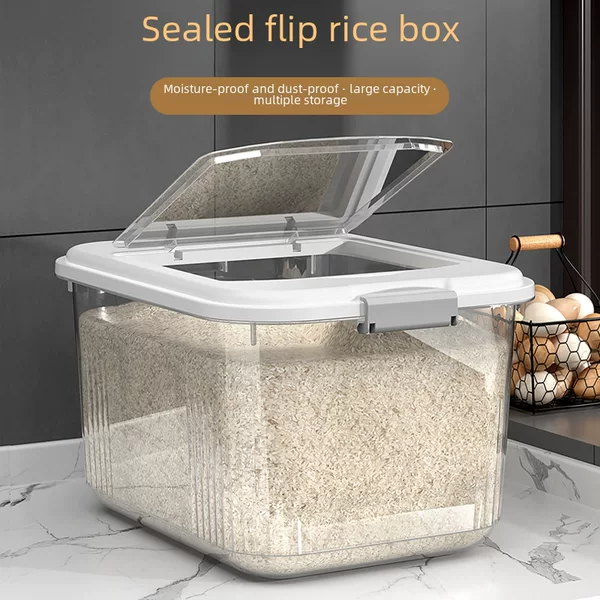 Household Rice Bucket 17.50kg Thickened 12.50kg Moisture-Proof Insect-Proof Sealed Storage Box 7.50kg Rice Storage Box Rice Tank Flour