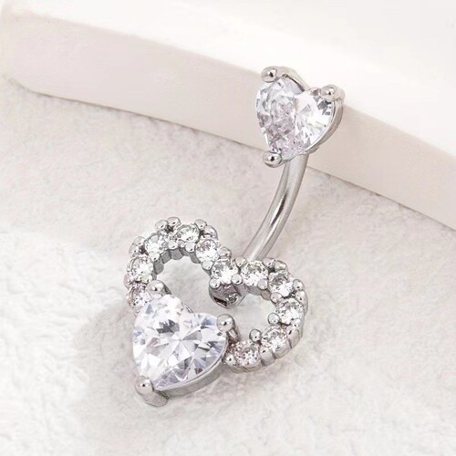 European and American cross -border Amazon love belly button nail nails drilling nail nails female nourishing paddy hot girl recommendation puncture jewelry