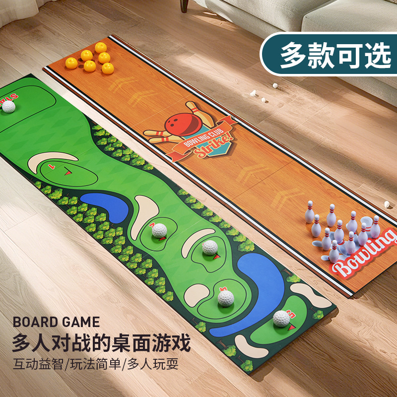 Cross-border Curling Bowling Game Leisure Interactive Desktop Battle Children's Game Toy Golf Board Game Wholesale