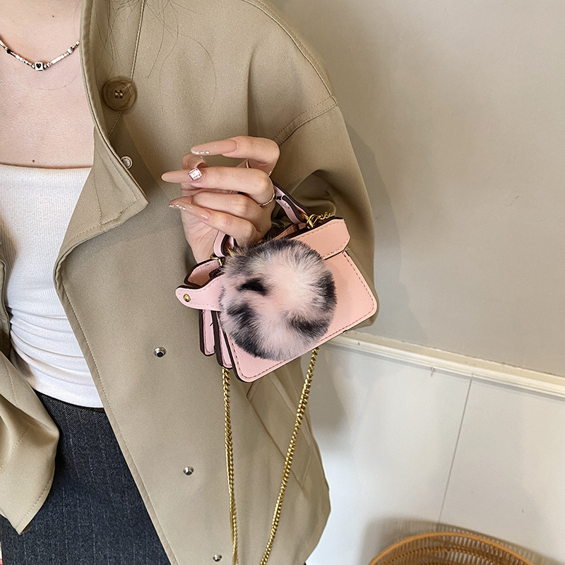 Exquisita mini bolso de hombro para niños y niñas lindo gran bolso de cabello bebé bolso de cadena de mano otoño y invierno nuevo bolso infantil