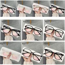 超轻茶色眼镜女可配度数近视防蓝光素颜神器平光眼睛框镜架韩版潮