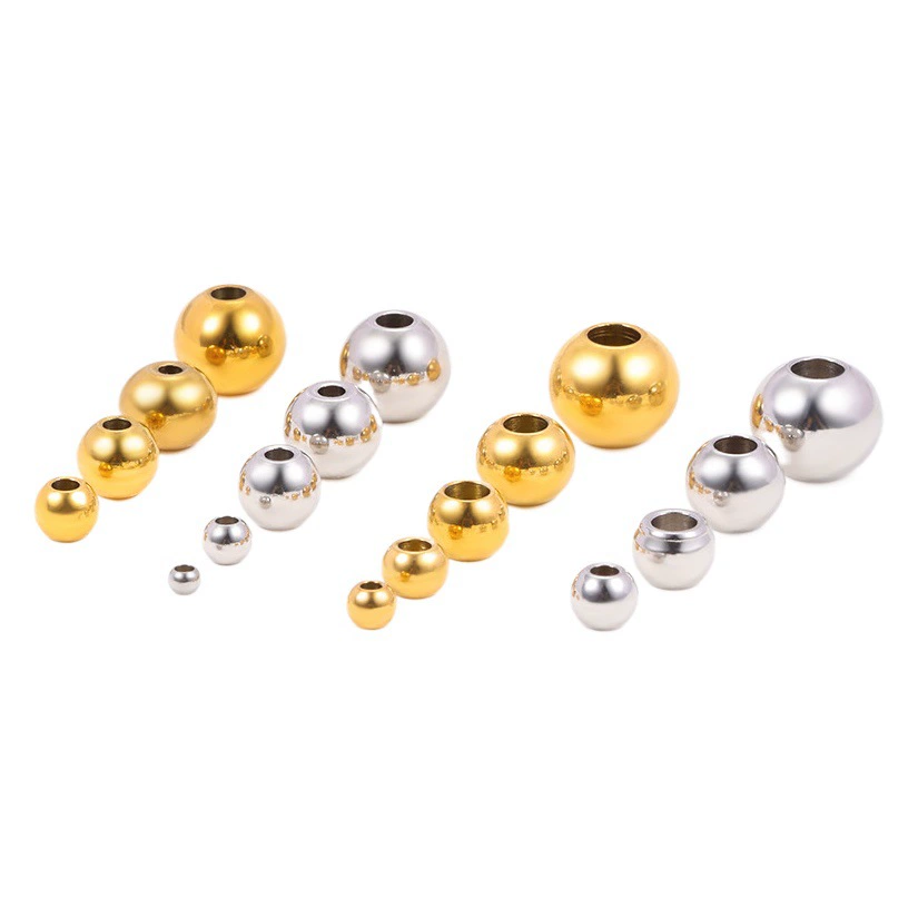 Яркие бусины со сквозными отверстиями, бусины из нержавеющей стали, аксессуары для ювелирных изделий своими руками, ожерелье из бисера, браслет, бусины-разделители, материал для свободных бусин