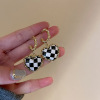 Silver needle, retro advanced black earrings with bow, silver 925 sample, high-quality style, wholesale