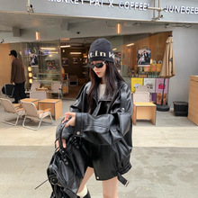 实拍 美式黑色皮衣外套女2025秋冬酷飒风超好看机车复古夹克上衣