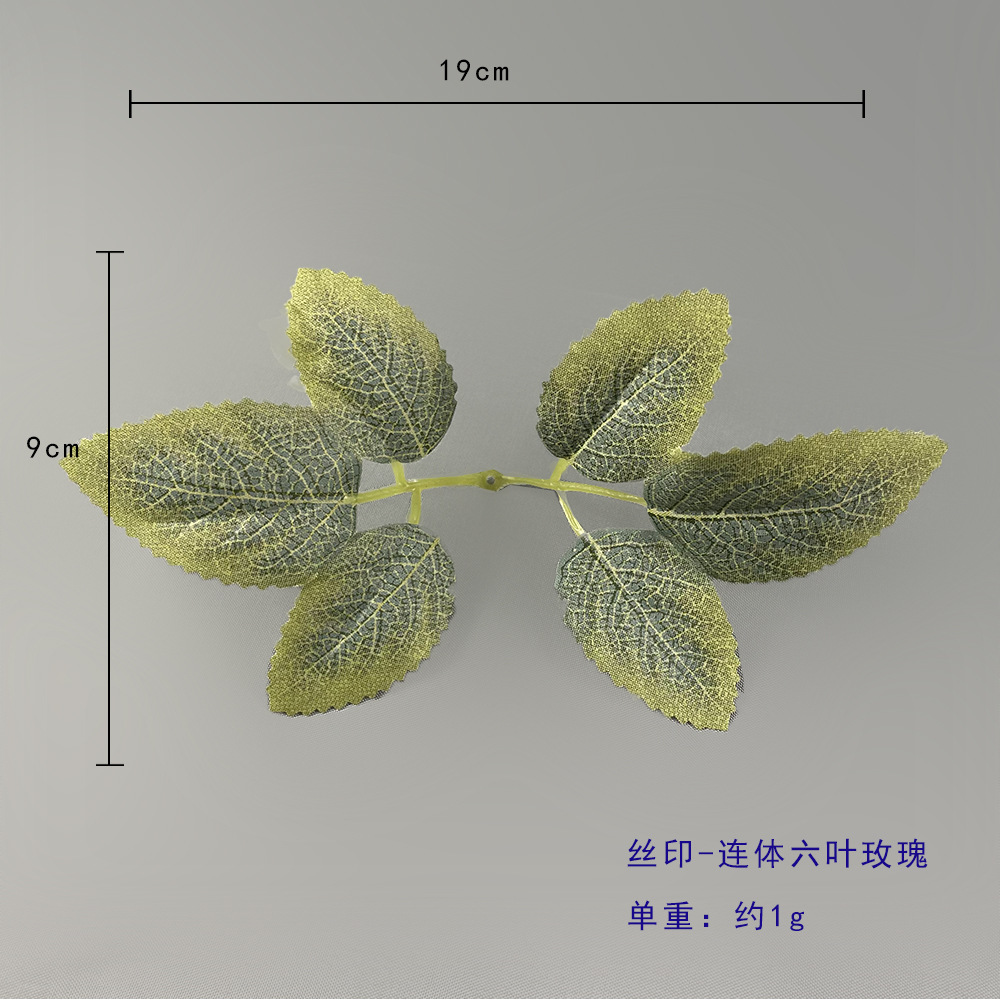 가을색 - 결합된 여섯잎 장미잎