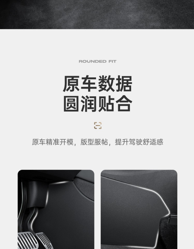 Suitable for Tesla's New Version of Model Y/Yl, Door Laser-Engraved Threshold Strips, and Velvet Anti-Kick Pads on Both Sides of the Center Console