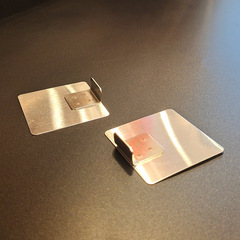 BG54不鏽鋼免打孔隔板托鈎承重貼衣櫃層板托粘貼底托玻璃免釘支撐