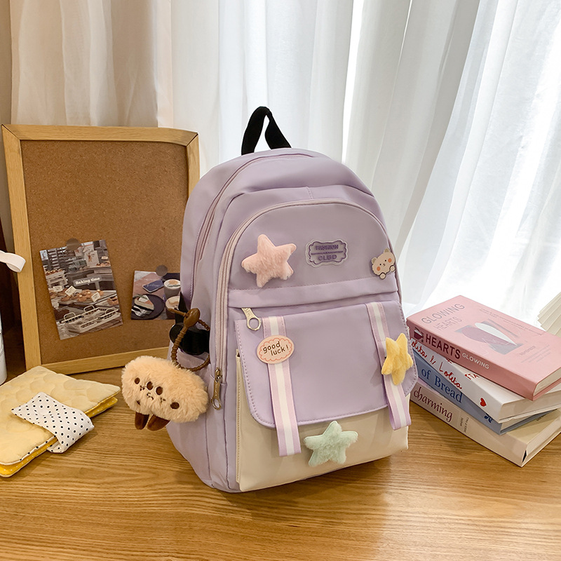 2025 nueva mochila de ocio del campus, mochila versátil de alto valor para estudiantes de primaria y secundaria, mochila de gran capacidad de moda