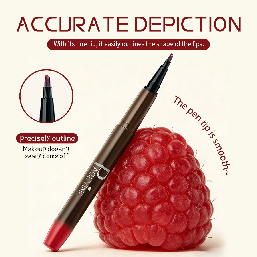 PAGE VINE Brush Lip Liner TK lápiz labial impermeable, anti-contracción, comercio exterior, no decoloración, humectante, suave niebla lápiz labial