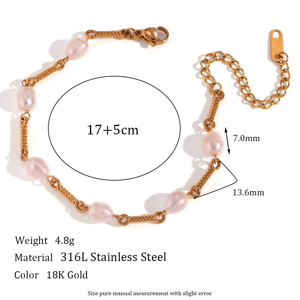 Fresh Water Pearl Stainless Steel Bracelet