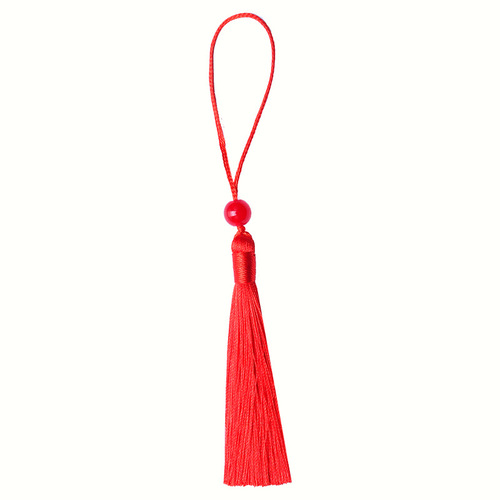 Runsu tassel string jade beads 7CM small tassel tassel bookmark small hanging tassel U disk sachet sachet pendant fan fan pendant